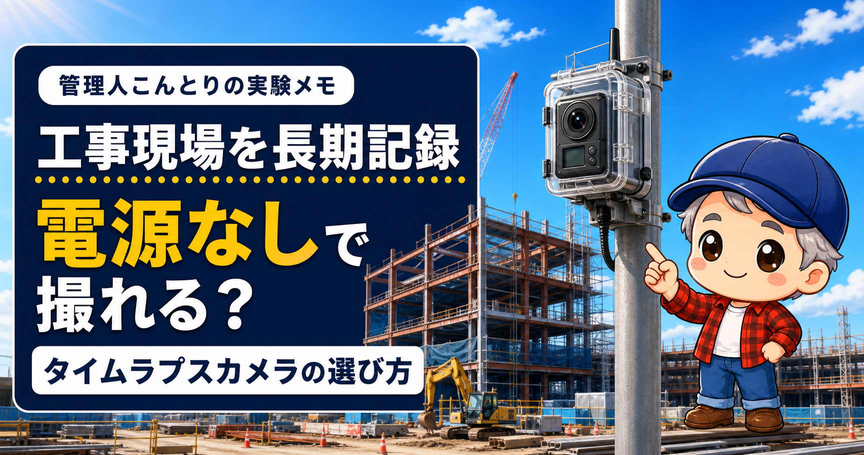 01 工事現場タイムラプスカメラ 記事アイキャッチ 1200x630